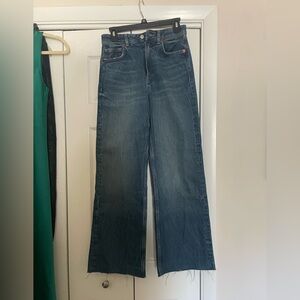 Zara high rise wide leg jeans